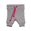Minti Track Shorts Grey Marle with Hot Pink Cord